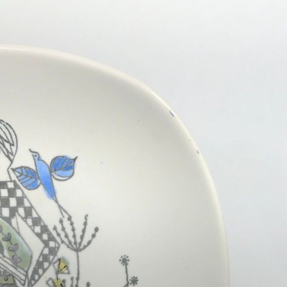 Stavangerflint Danish modern Man with the Mandolin Hand painted Plate, retro MCM - Picture 4 of 9